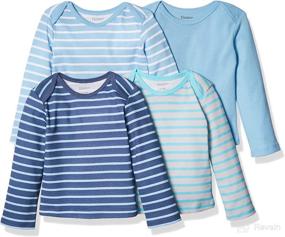 img 4 attached to 👕 Hanes Girls' Baby Flexy Long Sleeve Crew Tees - Ultimate 4 Pack