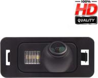 📷 high definition hd 1280x720p rear reversing backup camera with license plate mount - night vision, ip68 waterproof - compatible with bmw 1/3/5/6 er x6 e5 e39 e46 e90 e91 e92 e60 e61 e70 e71 e72 x3 x5 x1 e84 logo