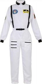 img 4 attached to Women'S Space-Themed Jumpsuit Costume - Zhitunemi Adult Halloween Astronaut Dress Up Clothes For Fancy Cosplay Onesie Outfit