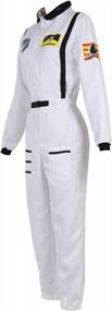 img 3 attached to Women'S Space-Themed Jumpsuit Costume - Zhitunemi Adult Halloween Astronaut Dress Up Clothes For Fancy Cosplay Onesie Outfit