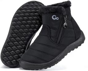 img 4 attached to Girls Winter Waterproof Weather Outdoor Boys' Shoes : Boots