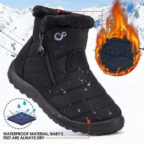 img 2 attached to Girls Winter Waterproof Weather Outdoor Boys' Shoes : Boots