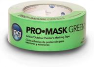 ipg promask green, 8-дневная малярная лента, 1,88 дюйма x 60 ярдов, зеленая, (один рулон) логотип