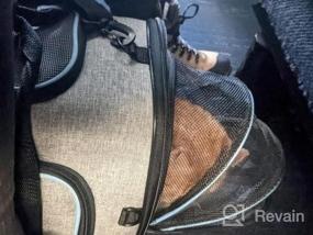 img 5 attached to Расширяемая сумка-переноска для кошек и маленьких собак, одобренная авиакомпанией, с флисовой подкладкой от Siivton