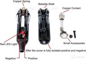 img 1 attached to 🚘 discoGoods 5PCS 12V Male Car Cigarette Lighter Socket Plug Connector With Fuse & Red LED Lighter – Enhance Your Car's Connectivity & Style!