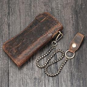 img 3 attached to LUUFAN Genuine Leather Wallet Engraved Men's Accessories good for Wallets, Card Cases & Money Organizers