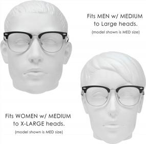 img 2 attached to Классические очки для чтения ProSPORT Combo для мужчин и женщин - винтажный дизайн в роговой оправе и полубез оправы (2 пары)