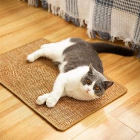 img 3 attached to 🐱 Sisal Cat Scratching Mat: Protect Furniture & Grind Claws | CCopnts Natural | 15.75" x 11.8