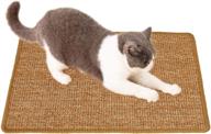 🐱 sisal cat scratching mat: protect furniture & grind claws | ccopnts natural | 15.75" x 11.8 logo