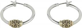 img 4 attached to John Medeiros Two-Tone Hoop Earrings: Handcrafted Charm & Made In America