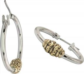 img 2 attached to John Medeiros Two-Tone Hoop Earrings: Handcrafted Charm & Made In America