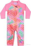 🩴 wevswe toddler rash guard swimsuit with diaper change zipper - bathing suit for babies logo