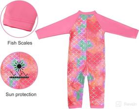 img 3 attached to 🩴 weVSwe Toddler Rash Guard Swimsuit with Diaper Change Zipper - Bathing Suit for Babies