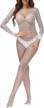 sheer mesh bodysuit lingerie - lidogirl women's bodystocking leotard one-piece babydoll in one size for maximum sensual appeal logo