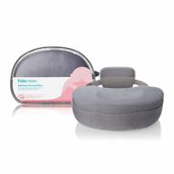 frida mom adjustable nursing pillow: ultimate comfort for moms and babies with back support, waist strap, and heat relief pockets logo