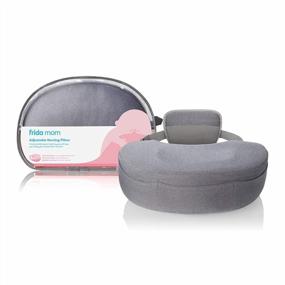 img 4 attached to Frida Mom Adjustable Nursing Pillow: Ultimate Comfort for Moms and Babies with Back Support, Waist Strap, and Heat Relief Pockets