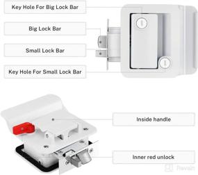 img 2 attached to 🚪 Universal RV Entry Door Lock Kit with Paddle Deadbolt, Polar White Enclosed Trailer Camper Door Latch and 4 Keys - Enhanced Security Replacement for RV Door Locks
