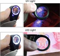 20x magnifier loupe jewelry jewelers foldable pocket illuminated magnifying tool 21mm u v and led light for eye rocks stamps coins watches hobbies antiques gems logo