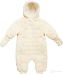 img 4 attached to 👶 URBAN REPUBLIC Baby Girls' Quilted Fleece-Lined Pram Jumpsuit Bodysuit (Size: 0-24M)