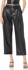 img 4 attached to Women'S Theor Vegan Leather Trouser | Drop Clothing