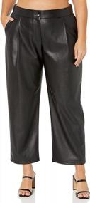 img 1 attached to Women'S Theor Vegan Leather Trouser | Drop Clothing