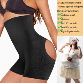 img 1 attached to Shape Your Figure With Finlin High Waisted Body Shaper Shorts Shapewear For Women!
