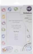 👶 wilton feet pastel baby shower invitations: 12pc, 5.5"w x 8.5"l, 12ct for a perfect celebration! logo