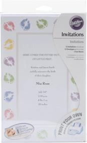 img 1 attached to 👶 Wilton Feet Pastel Baby Shower Invitations: 12pc, 5.5"W x 8.5"L, 12ct for a Perfect Celebration!