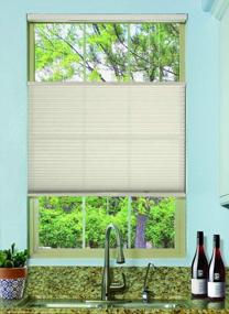 img 3 attached to Light Filtering Fawn Cellular Honeycomb Shade - 23" W X 48" H - BlindsAvenue Cordless Top Down Bottom Up 9/16"" Single Cell
