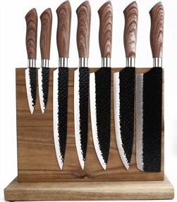 img 3 attached to Organize Your Kitchen With Uniharpa'S Double-Sided Magnetic Knife Block - Strong & Safe Holder Rack With Anti-Slip Feet