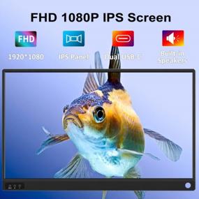 img 3 attached to OUNSHLI Portable Monitor with 1920X1080P, Flicker-Free Display, Tilt Adjustment, and Built-In Speakers - ONS-P15A