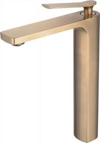 img 4 attached to Beelee BL6682BGH Single Handle Brushed Gold Vessel Sink Faucet For Bathroom Vanity - 1 Hole Tall Brass