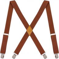 men's heavy duty x-back suspenders with 4 strong clips by yjds logo