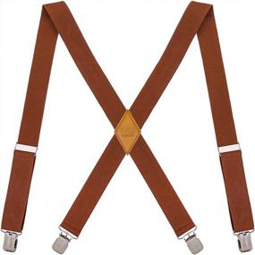 img 3 attached to Men'S Heavy Duty X-Back Suspenders With 4 Strong Clips By YJDS