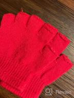 картинка 1 прикреплена к отзыву Бемемо 4 пары перчаток без пальцев Половинные варежки Однотонные вязаные перчатки для мальчиков и девочек, идеально подходят для зимы от Elizabeth Moore