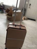 img 1 attached to Travel In Style And Convenience With Hanke Carry On Luggage - 20" PC Hard Case, Spinner Wheels, TSA Lock, And Laptop Pocket (Smoke White) review by Hector Nito