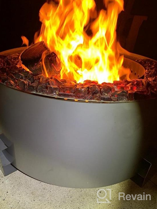 img 1 attached to 10Lb High Luster Amber Crushed Fire Glass For Natural Or Propane Fire Features, Landscaping, And Fireplaces By Mr. Fireglass review by Julian Locklear