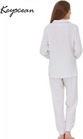 img 1 attached to Comfortable And Cozy: Keyocean Women'S Cotton Pajama Sets For Fall Nights