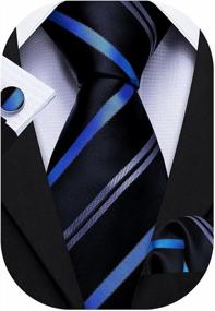 img 4 attached to Barry Wang Black Formal Business Necktie