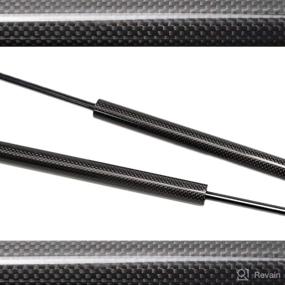 img 2 attached to 🔧 TSUBASA Lift Supports for Subaru XV Crosstrek GT 2017-2021 Front Bonnet Hood - Carbon Fiber Gas Charged Shock Dampers Spring Struts Bar (2 PCS) in Black