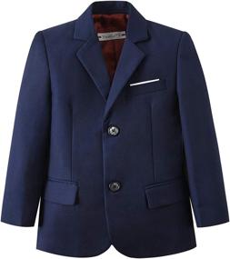 img 3 attached to 👔 Yuanlu Boys' Clothing: Toddlers Blazer Jacket with Buttons at Suits & Sport Coats