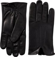 medium stretch leather isotoner smartouch gloves logo