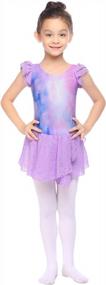 img 1 attached to Girls Ballet Dress Tutu Leotard With Ruffle Sleeves - Arshiner