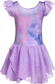 img 2 attached to Girls Ballet Dress Tutu Leotard With Ruffle Sleeves - Arshiner