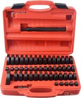 52-piece custom bushing driver and wheel axle bearing race installer set with transmission seal press tool logo