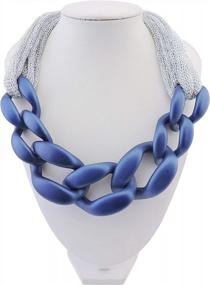 img 3 attached to Chunky Fashion Acrylic Beads Choker Chain Necklace For Women - BOCAR Statement Piece Perfect For Gifts