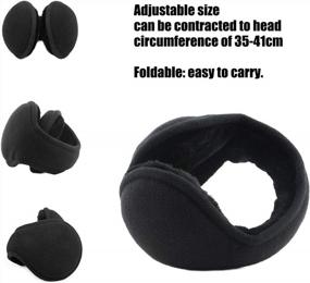 img 2 attached to Warm And Adjustable Foldable Polar Fleece Earmuffs For Winter, Unisex Ear Covers By Metog