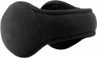 warm and adjustable foldable polar fleece earmuffs for winter, unisex ear covers by metog logo