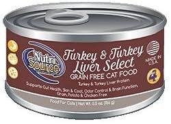 img 1 attached to 🐱 Premium NutriSource Grain Free Turkey & Turkey Liver Select Canned Cat Food 12/5.5oz - Wholesome Nutrition for Your Feline Companion