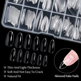img 3 attached to 240 Clear Almond Stiletto Nail Tips For Stunning DIY Nails – Oval-Shaped Acrylic False Nails With Artistic Flair
